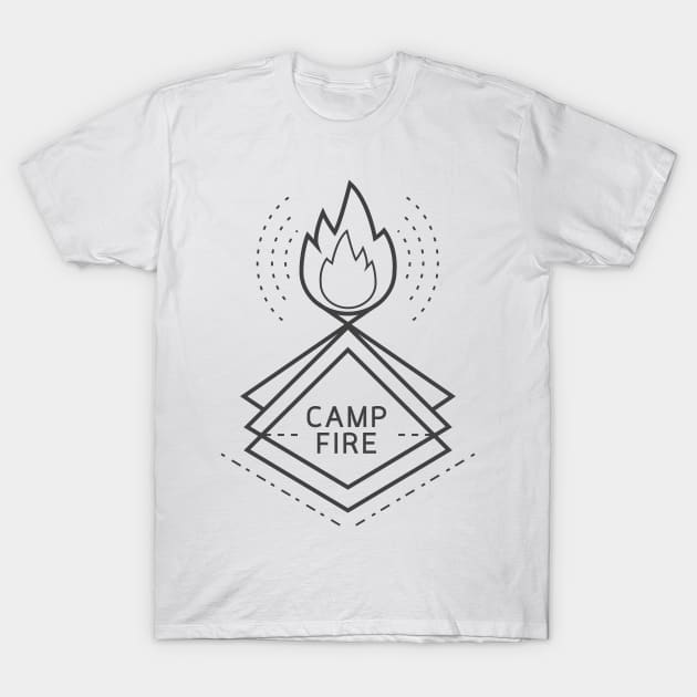 Camp Fire T-Shirt by p308nx